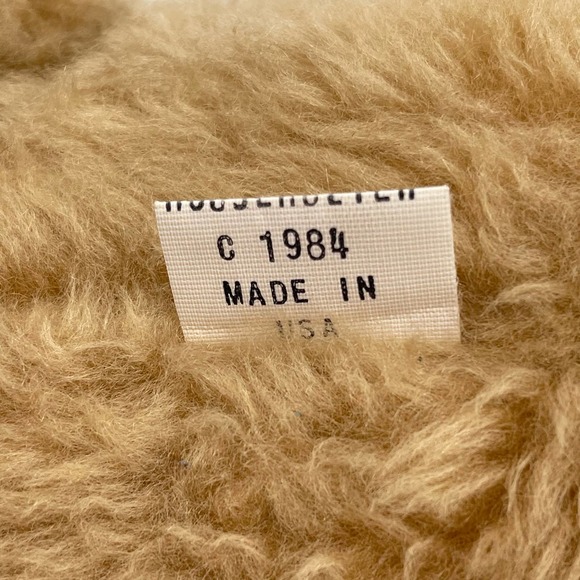 Jo Householter 13" Tan 5 Way Jointed Bear Made in the USA Vintage 1984 NO NOSE - Picture 11 of 12